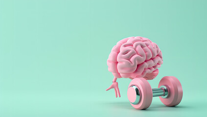 3d rendered illustration of a brain. Created with Ai