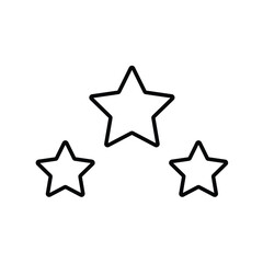 stars line icon with white background vector stock illustration