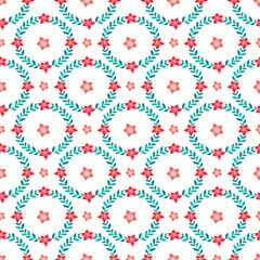 Vintage Christmas pattern Design in white background.