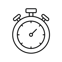 stopwatch line icon with white background vector stock illustration