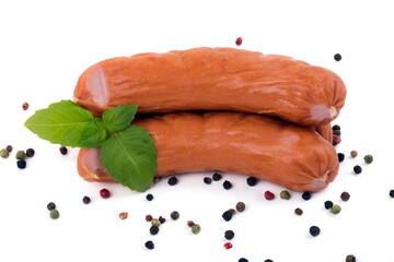 Sausage on a white background
