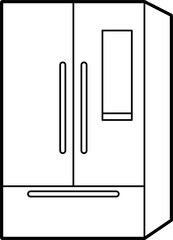 Refrigerator illustration outline vector