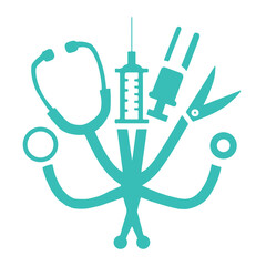 High-quality medical equipment logo vector graphic artwork suitable for healthcare and medical industry branding. Perfect for use in print and digital media, offering clean and professional design ele