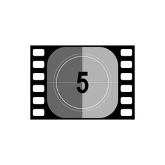 Simple progress movie ribbons or loading timers for web and mobile ui design. Number 5.