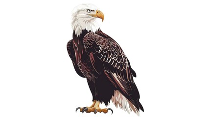Obraz premium Majestic bald eagle standing out, emblem of the United States