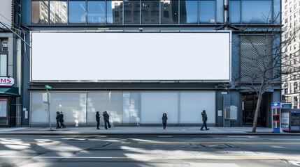 billboard and copy space on white screen