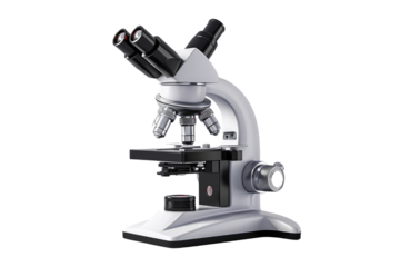 Biomedical Microscope Illustration, Isolated on White Background