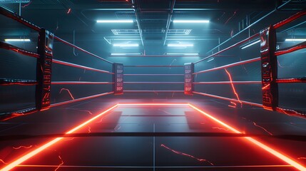 Neon Boxing Ring