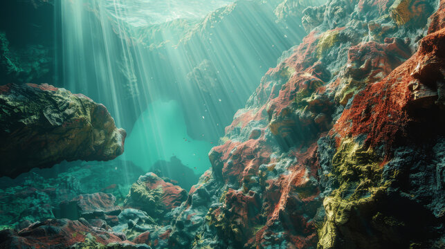 Beautiful seamount for background.