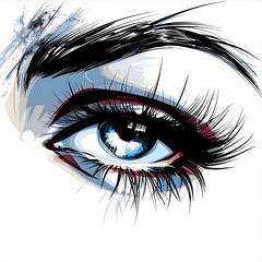 Eyelashes set on white background, girl, salon, vector illustration, mascara, illustration, beauty, eyelash, lash, vector, false, eye, isolated
