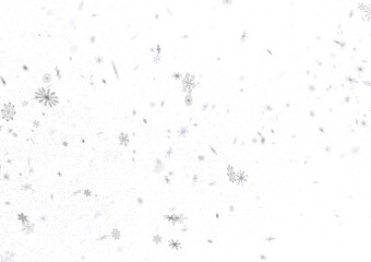 Snowflake Cascade: Mesmerizing 3D Illustration Depicting Descending Christmas Snowflakes