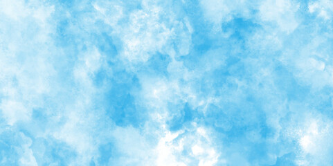 Hand painted abstract soft sky blue watercolor sky and clouds, Light blue background with watercolor, Abstract grunge tint light blue watercolor background.