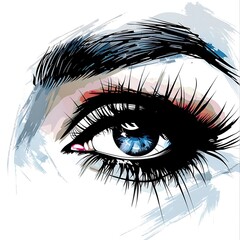 Eyelashes set on white background, girl, salon, vector illustration, mascara, illustration, beauty, eyelash, lash, vector, false, eye, isolated
