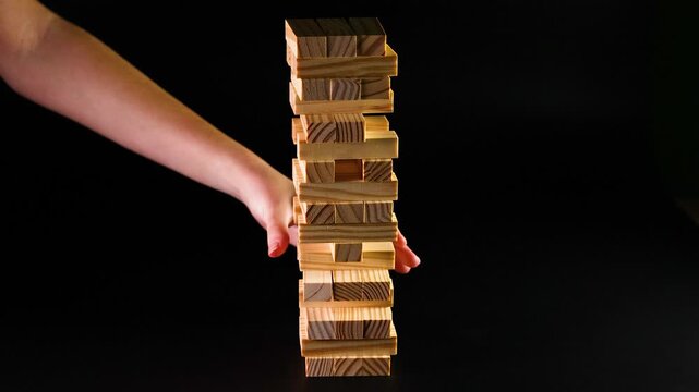 Jenga Tower Collapse Sequence