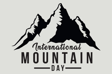 Celebrate International Mountain Day with this stunning vector art graphic design. Perfect for posters, flyers, and digital media promoting mountain conservation and appreciation. 