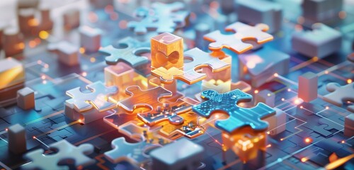 Engagement Day illustrated by an AI puzzle, emphasizing workforce motivation.