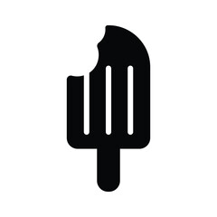 A popsicle icon depicting a frozen, colorful treat on a stick. Premium vector
