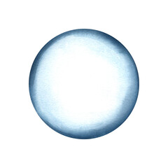 Bubble, blue. Watercolor illustration. Cosmetic skin care concept. Cleanliness and washing. A foam party. Wash. Round shape for background, packaging, label, banner
