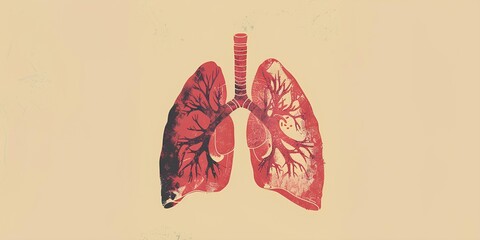 Effective World Lung Cancer Day Banner Illustration Design Simple and Clear Illustration Aimed at Raising Awareness and Promoting Lung Health Support