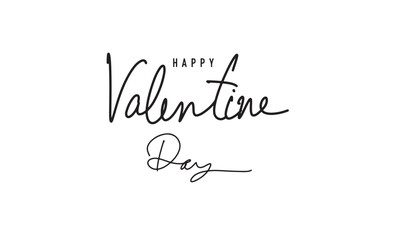 Happy valentine day script calligraphy hand written written lettering heart romance love celebration gift box sale february 14 fourteen date day greting holiday shape valentine label art font template