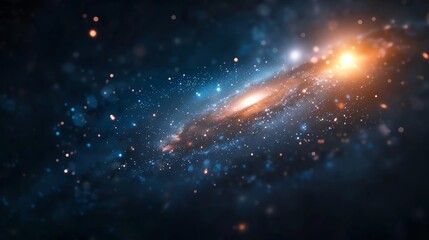 Obraz premium Spiral galaxy formation in space, science discovery pattern, cosmic structure