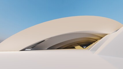 Fototapeta premium Futuristic architecture background 3d render