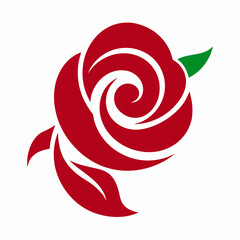 Creative rose flower logo vector art illustration