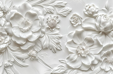 white background with an embossed floral pattern, high resolution
