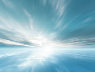 Abstract background, blue and white gradient, light sky color background, perspective composition creating an atmosphere full of modernity and technology