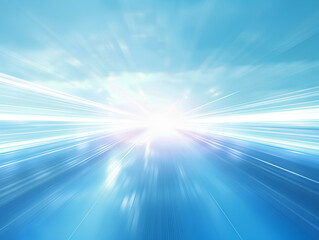 Abstract background, blue and white gradient, light sky color background, perspective composition creating an atmosphere full of modernity and technology