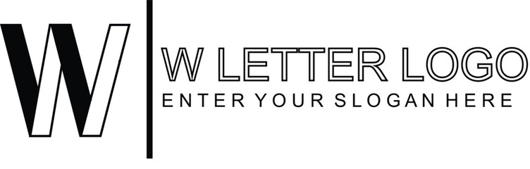 W letter logo monogram design. vector design.