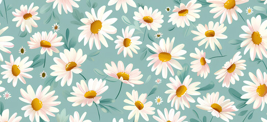 pastel colour palette, daisies and flowers background for backdrop 