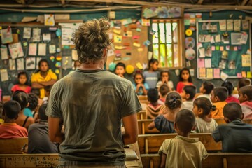 Teacher in a Rural Classroom.