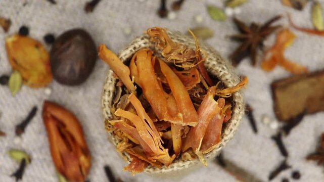 Indian Spice, Mace Or Javitri Video. Spices. 