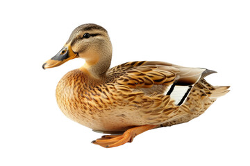 Obraz premium Preparation of Raw Duck for Cooking, Isolated on White Background