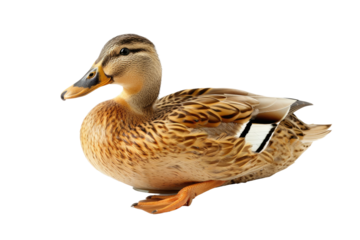 Preparation of Raw Duck for Cooking, Isolated on White Background