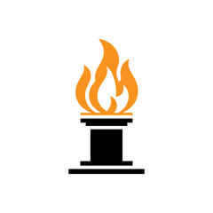 olympic torch icon Vector illustration