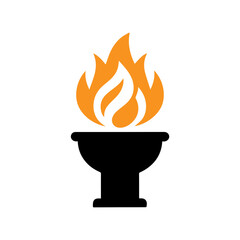 olympic torch icon Vector illustration
