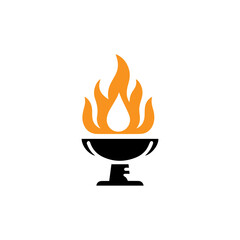 olympic torch icon Vector illustration