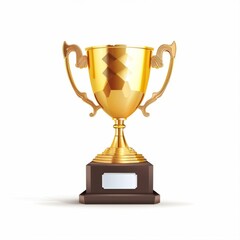Fototapeta premium Trophy cups, golden goblet, silver reward, champion bowls. Contest winner award collection, prize cup