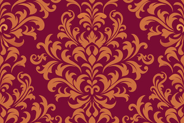 Damask seamless pattern element.  For easy making seamless pattern just drag all group into swatches bar, and use it for filling any contours.