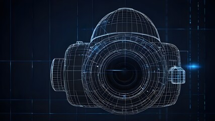 Fototapeta premium New digital camera with background