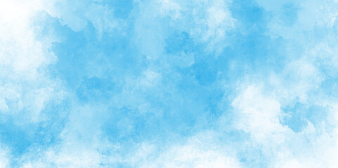 Hand painted abstract soft sky blue watercolor sky and clouds, Light blue background with watercolor, Abstract grunge tint light blue watercolor background.