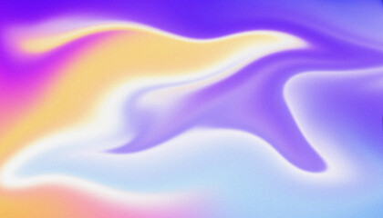 Glowing abstract grainy gradient background, purple blue pink yellow white colors noisy wave background for banner poster cover header backdrop design 