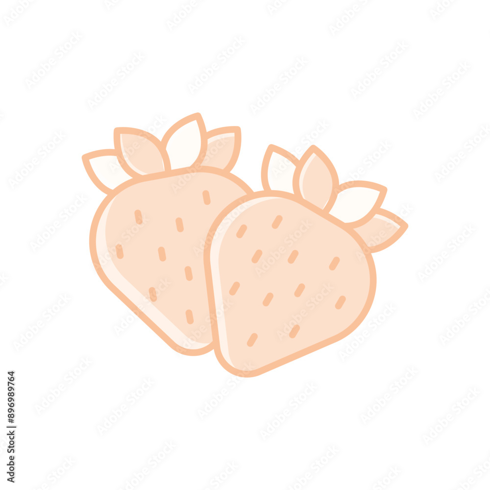 Wall mural strawberry vector icon