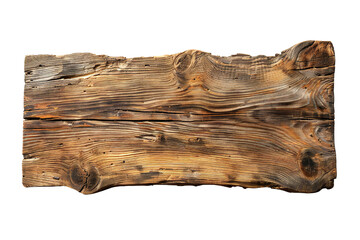 Clean beach wood board from the top isolated on a white background Generative Ai