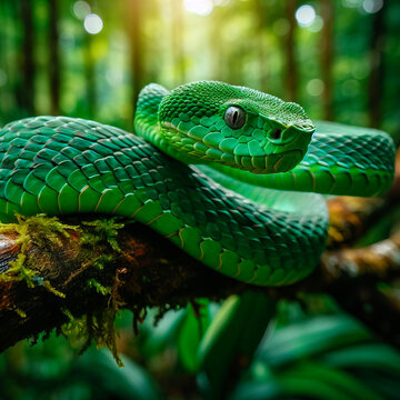 green viper snake