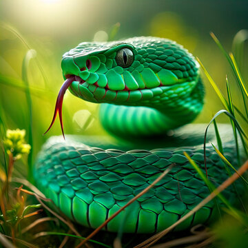 green viper snake