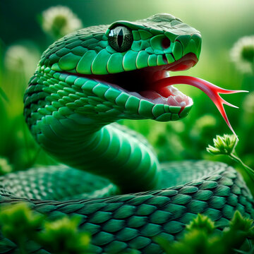 green viper snake