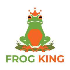 King Frog Minimalist Logo Design
